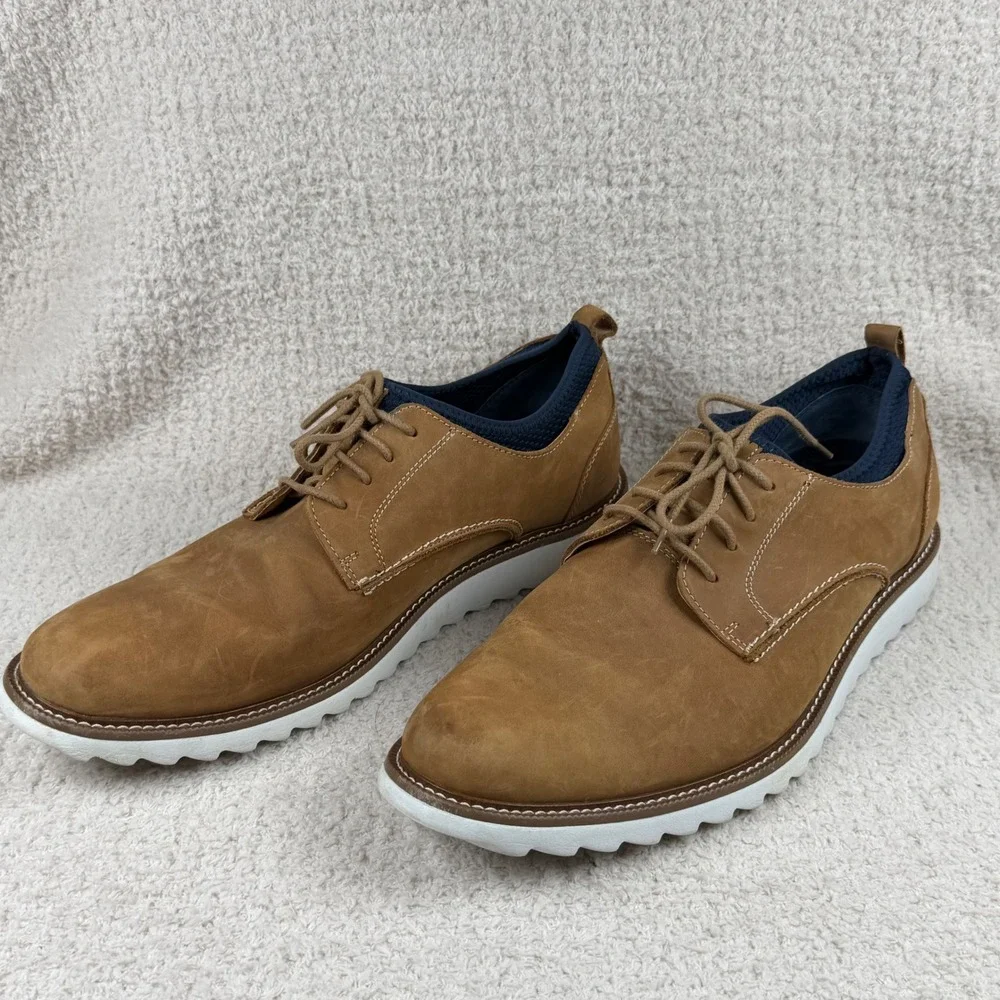 Johnston & Murphy XC4 Prentiss Tan Waterproof Leather Shoes 59-1772 Mens 13M